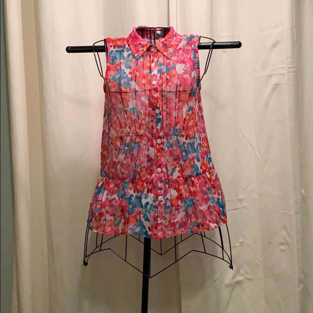 Aqua brand spring peplum blouse